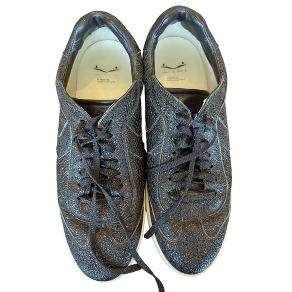 Voile Blanche black textured leather sneaker casual shoes - Picture 8 of 12